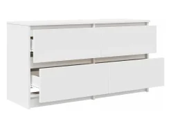 Mueble para TV madera contrachapada blanco 100x35x54 cm