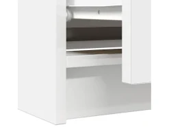 Mueble para TV madera contrachapada blanco 100x35x54 cm