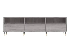 Mueble para TV madera contrachapada gris Sonoma 150x30x44,5 cm ES72999