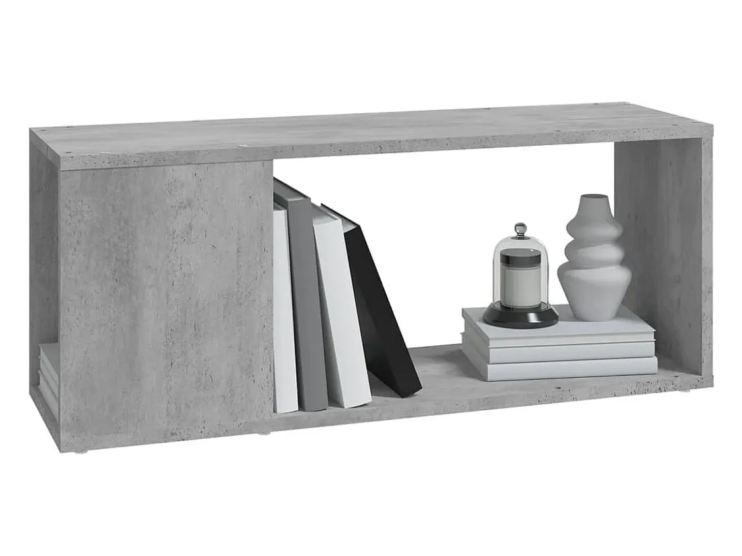 Mueble para TV madera contrachapada gris hormigón 80x24x32 cm