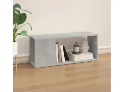Mueble para TV madera contrachapada gris hormigón 80x24x32 cm