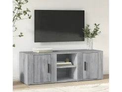 Mueble para TV madera contrachapada gris Sonoma 100x31,5x35 cm