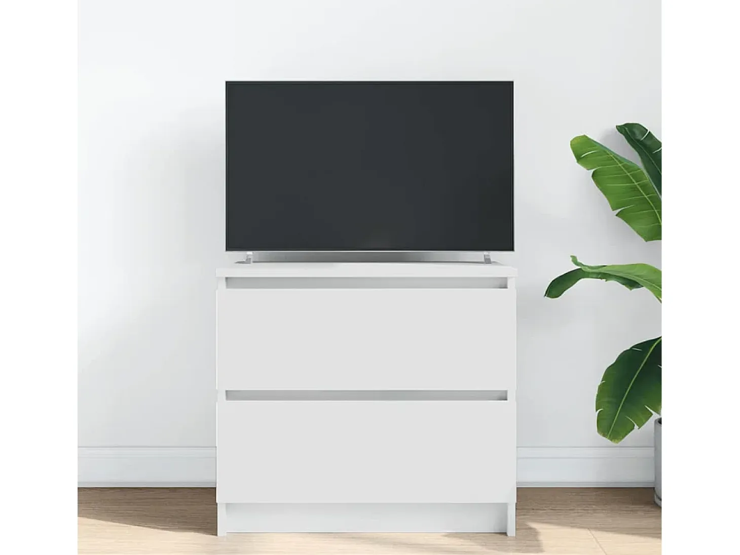 Mueble para TV madera contrachapada blanco 60x35x54 cm