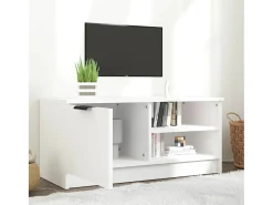 Mueble para TV madera contrachapada blanco 80x35x36,5 cm