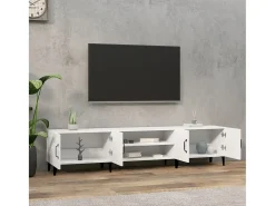 Mueble para TV madera contrachapada blanco 180x31,5x40 cm