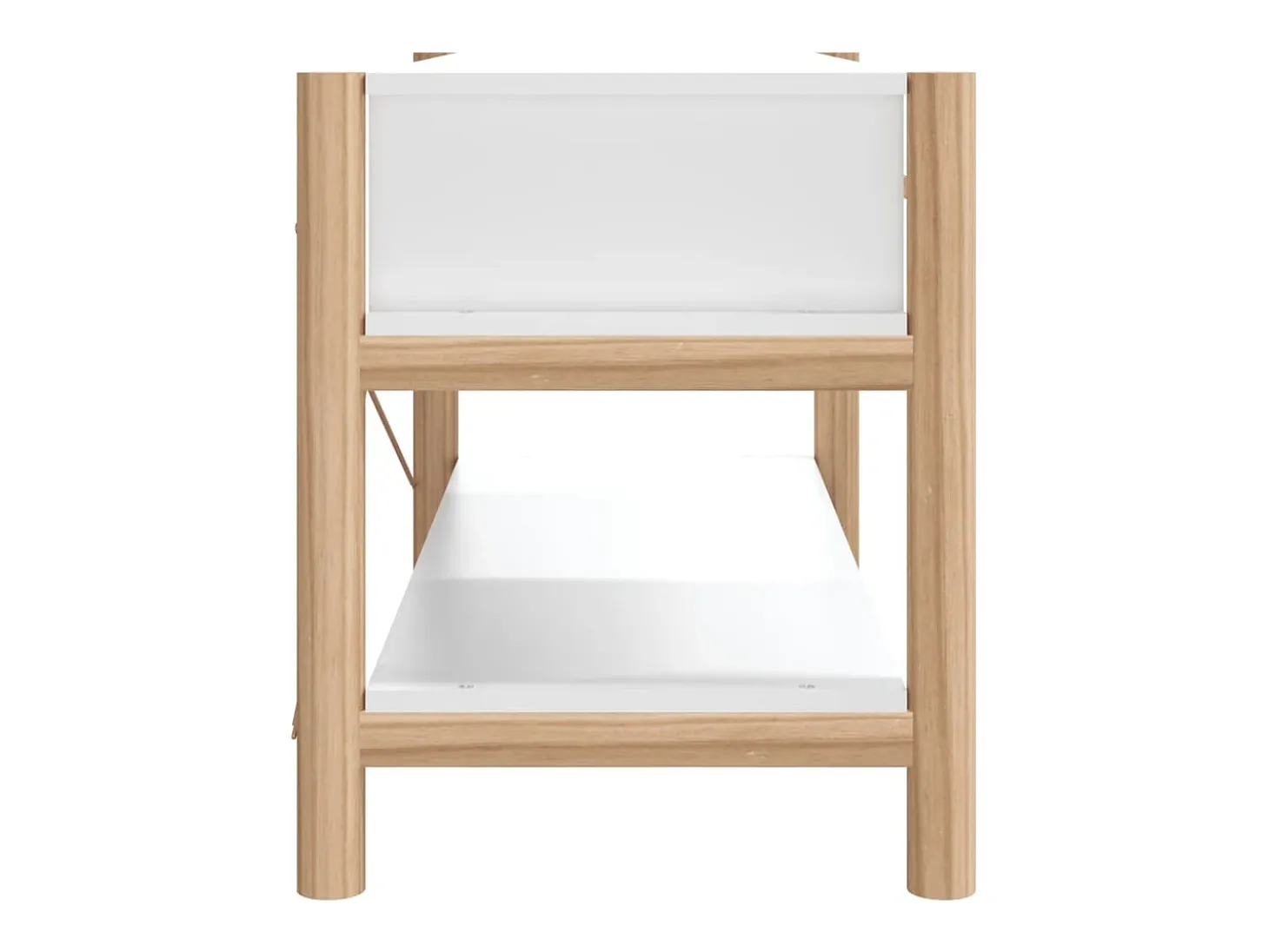 Mueble para TV madera contrachapada blanco 82x38x45 cm
