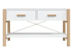 Mueble para TV madera contrachapada blanco 82x38x45 cm