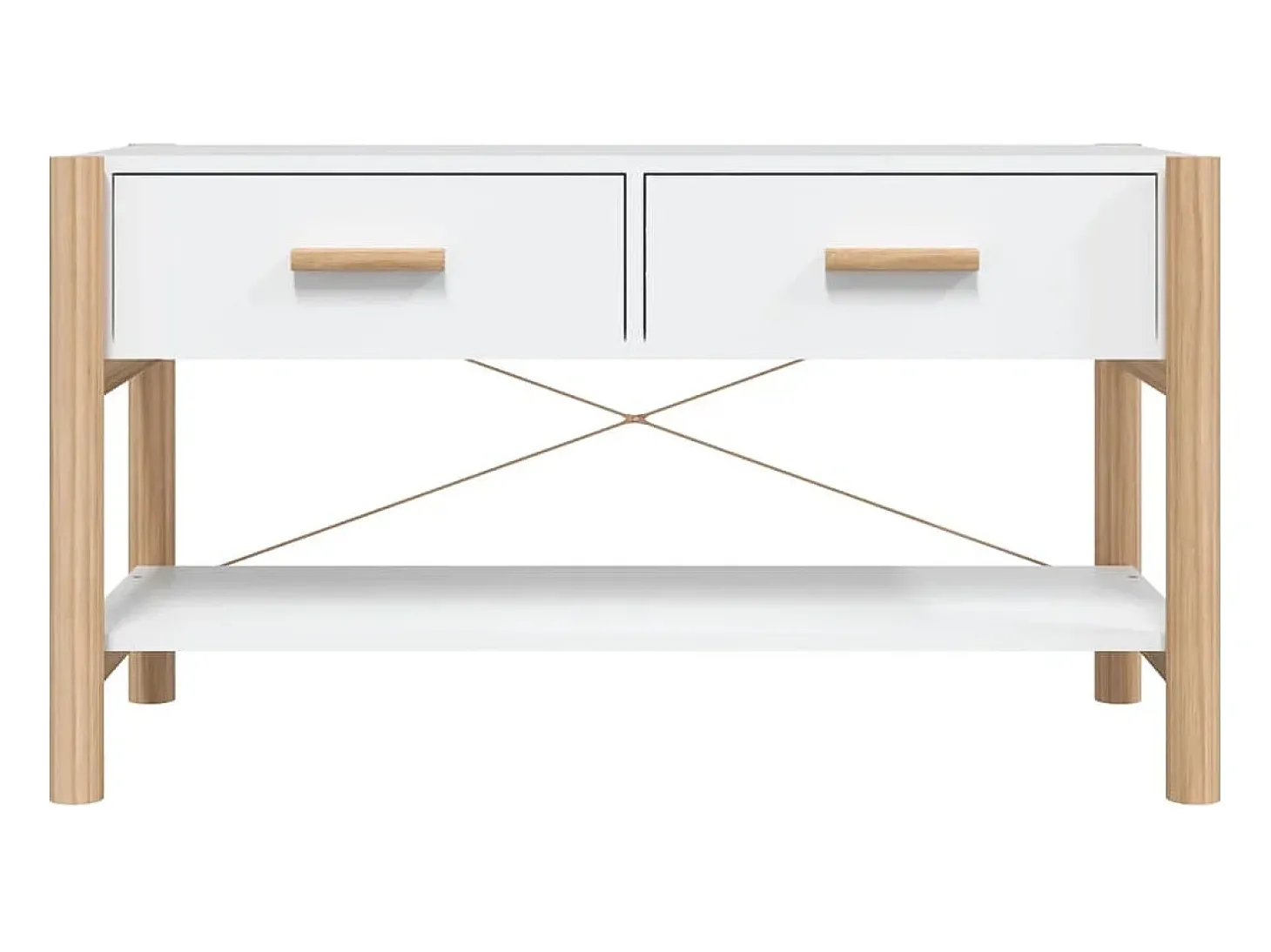 Mueble para TV madera contrachapada blanco 82x38x45 cm