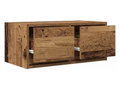 Mueble para TV madera contrachapada envejecida 60x31x25,5 cm