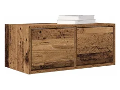Mueble para TV madera contrachapada envejecida 60x31x25,5 cm