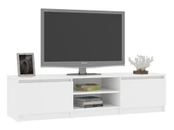 Mueble para TV madera contrachapada blanco 140x40x35,5 cm ES26681