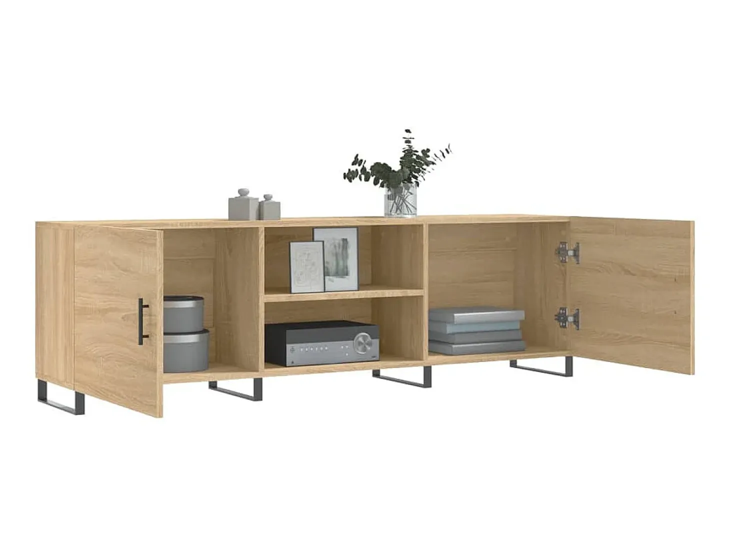 Mueble para TV madera de ingeniería roble Sonoma 150x30x50 cm ES58740