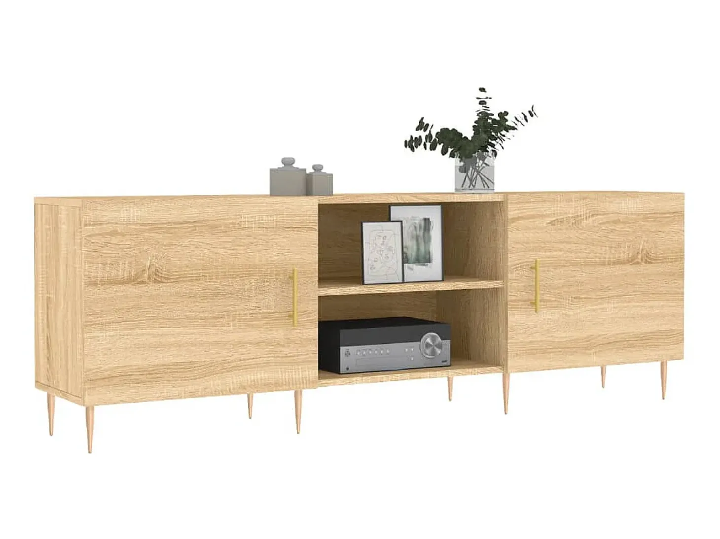 Mueble para TV madera de ingeniería roble Sonoma 150x30x50 cm ES79877