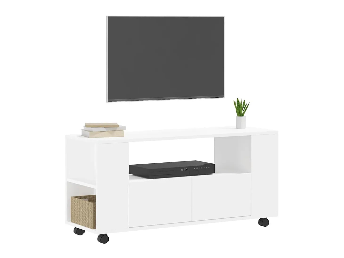 Mueble para TV madera de ingeniería blanco 102x34,5x43 cm ES24207