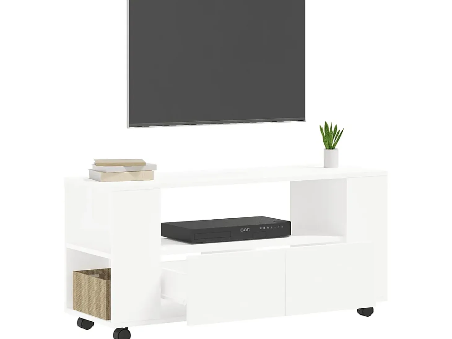 Mueble para TV madera de ingeniería blanco 102x34,5x43 cm ES24207