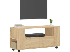Mueble para TV madera de ingeniería roble Sonoma 102x34,5x43 cm ES54930