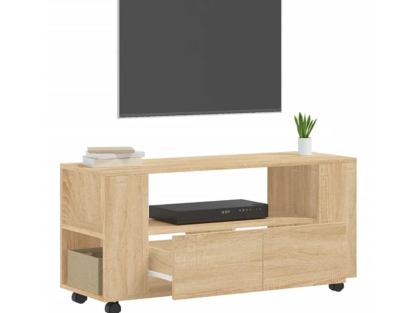 Mueble para TV madera de ingeniería roble Sonoma 102x34,5x43 cm ES54930