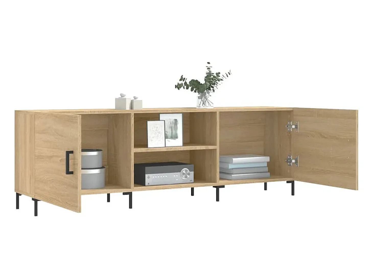 Mueble para TV madera de ingeniería roble Sonoma 150x30x50 cm ES751615