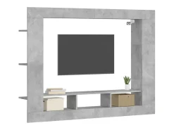 Mueble para TV madera de ingeniería gris hormigón 152x22x113 cm