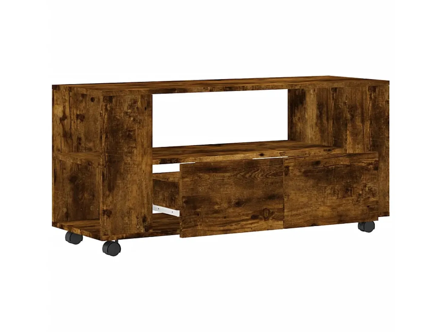 Mueble para TV madera de ingeniería roble ahumado 102x34,5x43cm ES78030