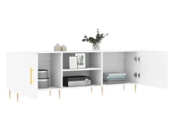 Mueble para TV madera de ingeniería blanco 150x30x50 cm ES85925