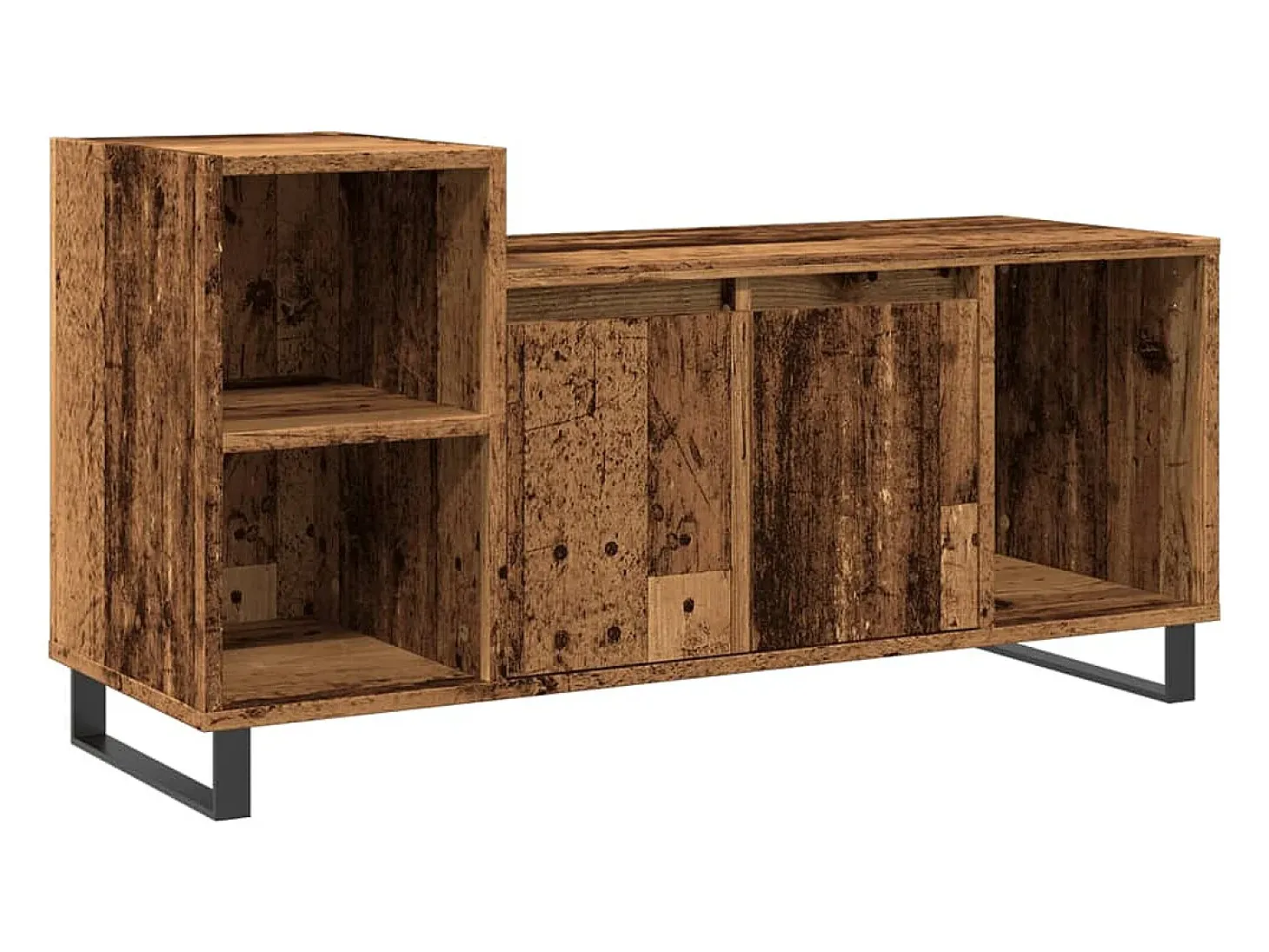 Mueble para TV madera ingeniería madera envejecida 100x35x55 cm
