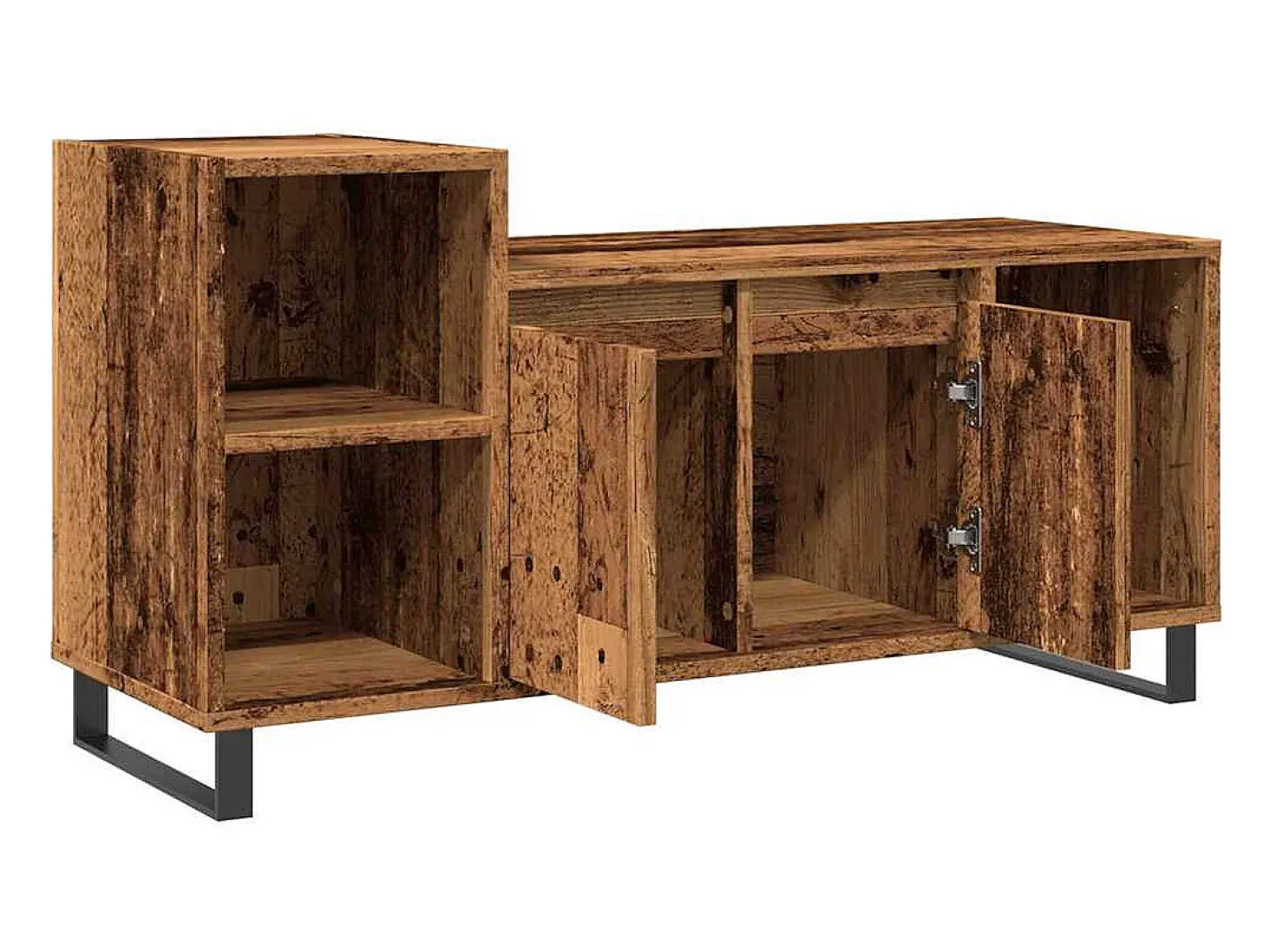 Mueble para TV madera ingeniería madera envejecida 100x35x55 cm