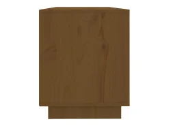 Mueble para TV madera maciza de pino marrón miel 110,5x35x44 cm
