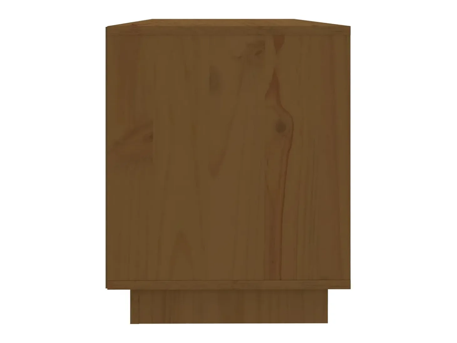 Mueble para TV madera maciza de pino marrón miel 110,5x35x44 cm