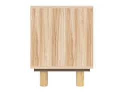 Mueble para TV madera maciza pino y ratán natural 105x30x40 cm ES27263