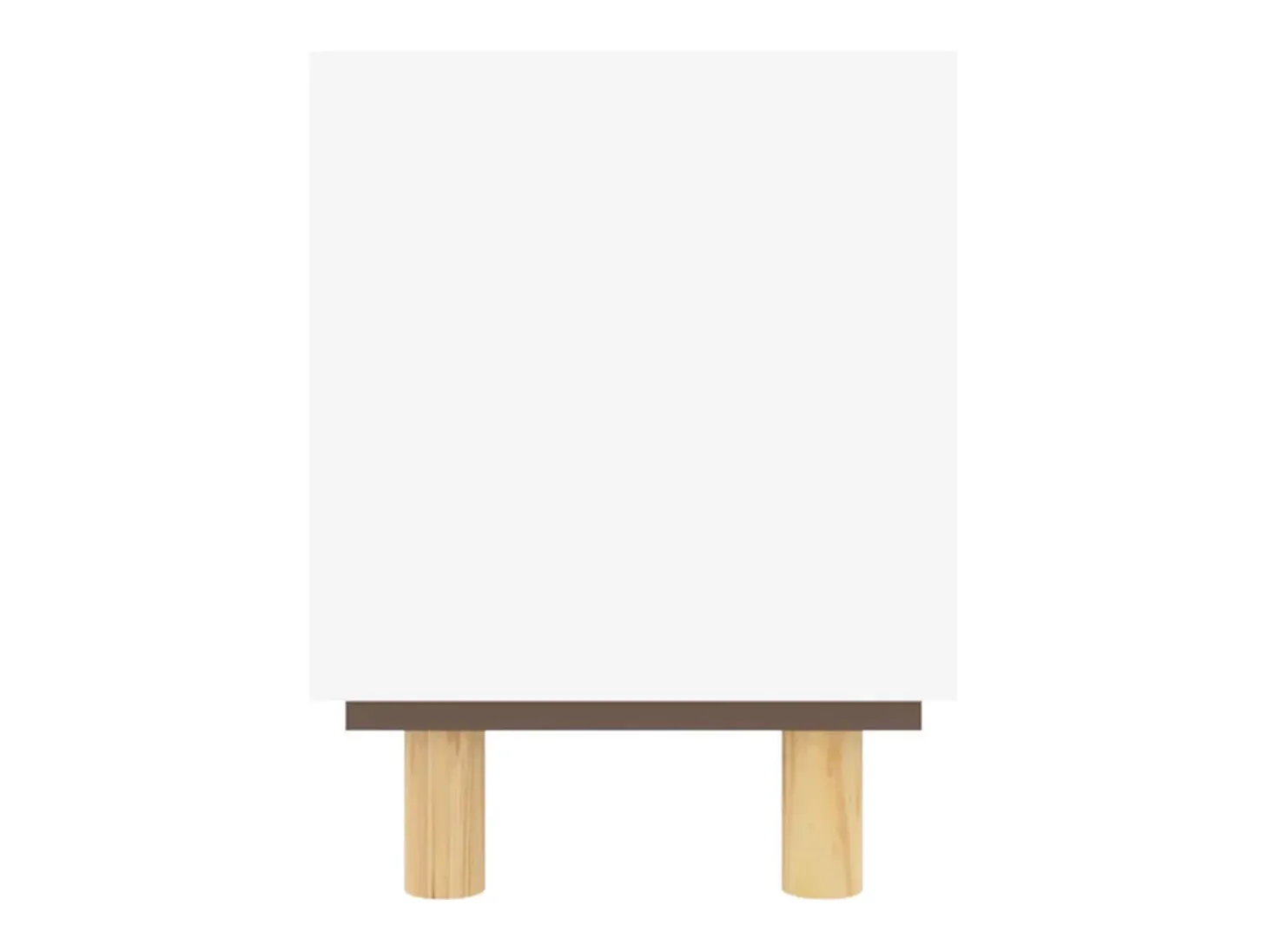 Mueble para TV madera maciza pino y ratán natural 80x30x40 cm