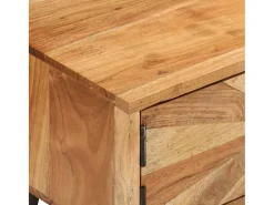 Mueble para TV madera maciza de acacia 145x35x35 cm