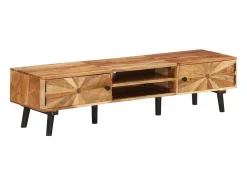 Mueble para TV madera maciza de acacia 145x35x35 cm