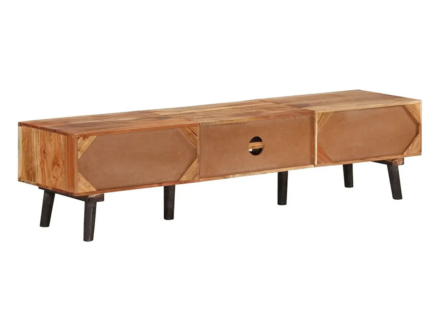 Mueble para TV madera maciza de acacia 145x35x35 cm