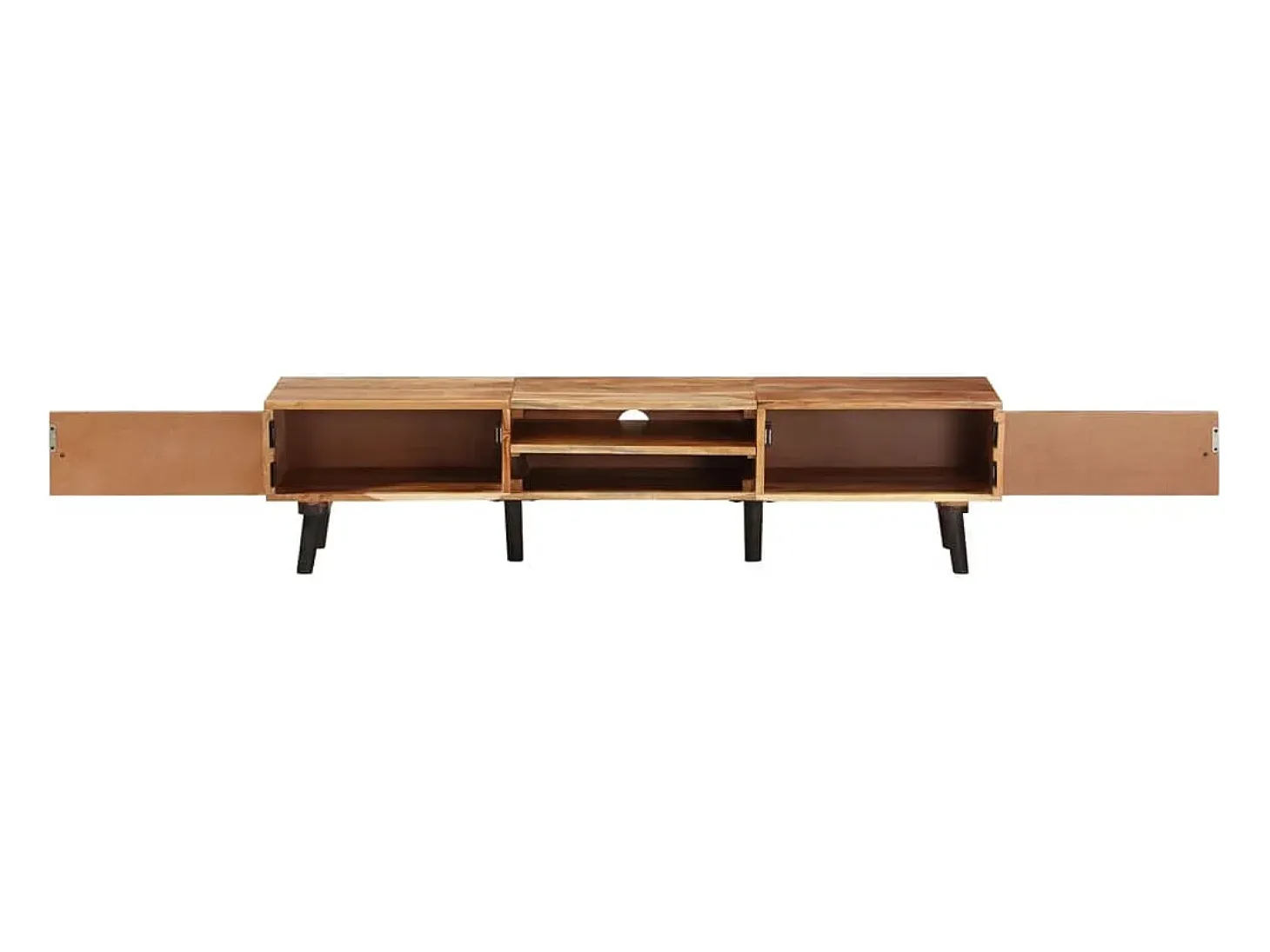 Mueble para TV madera maciza de acacia 145x35x35 cm