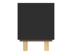 Mueble para TV madera maciza pino y ratán natural 80x30x40 cm