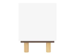 Mueble para TV madera maciza pino y ratán natural 80x30x40 cm ES46343