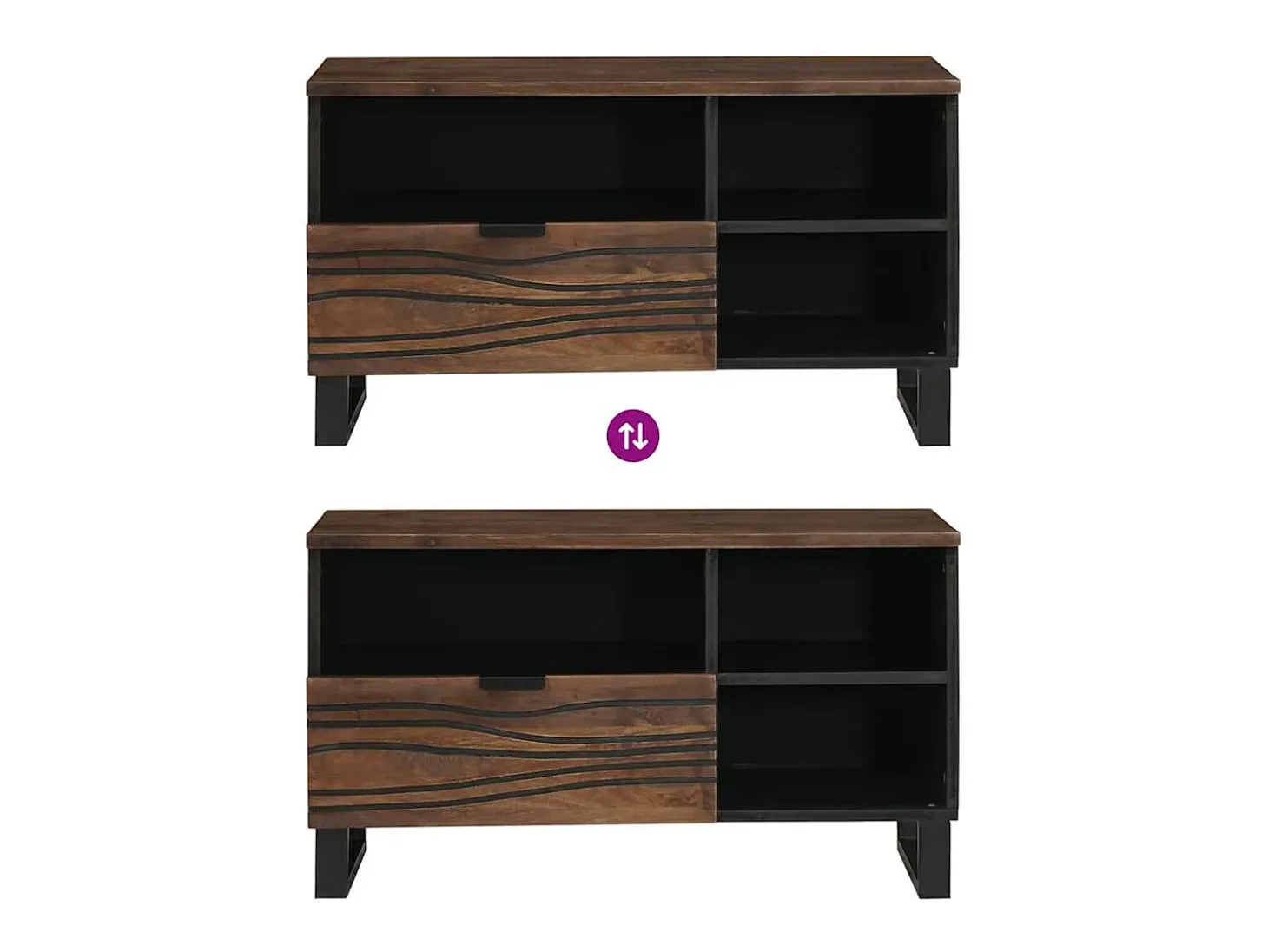 Mueble para TV Marrón 80 x 33 x 46 cm madera maciza de mango