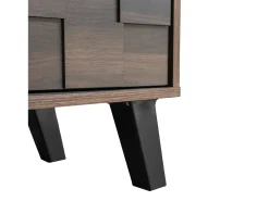 Mueble para TV moderno - con 2 puertas y 2 compartimentos abiertos - Marrón