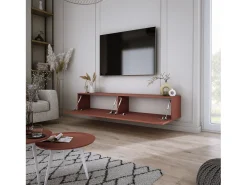 Mueble para TV: Rojo ladrillo, 170 x 34 x 32 cm