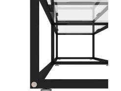 Mueble para TV vidrio templado transparente 200x40x40,5 cm