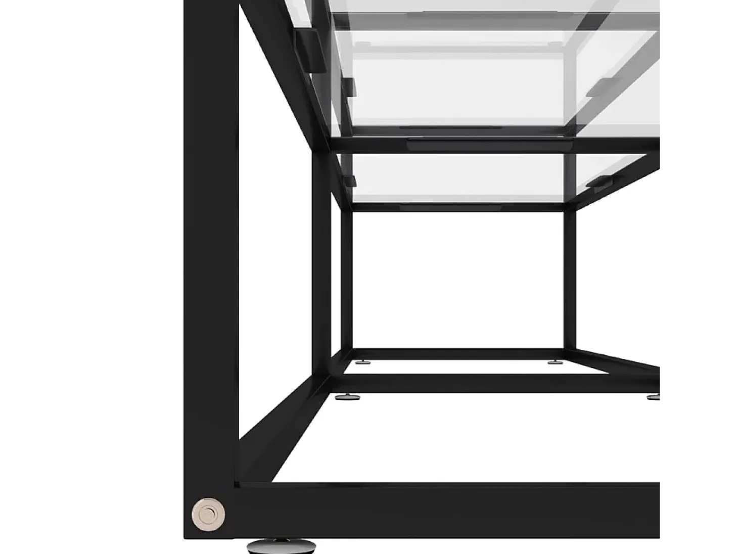 Mueble para TV vidrio templado transparente 200x40x40,5 cm