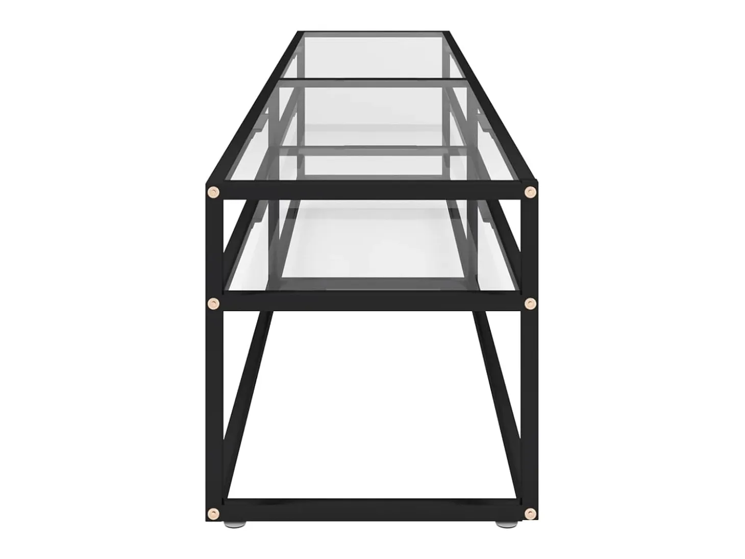 Mueble para TV vidrio templado transparente 200x40x40,5 cm