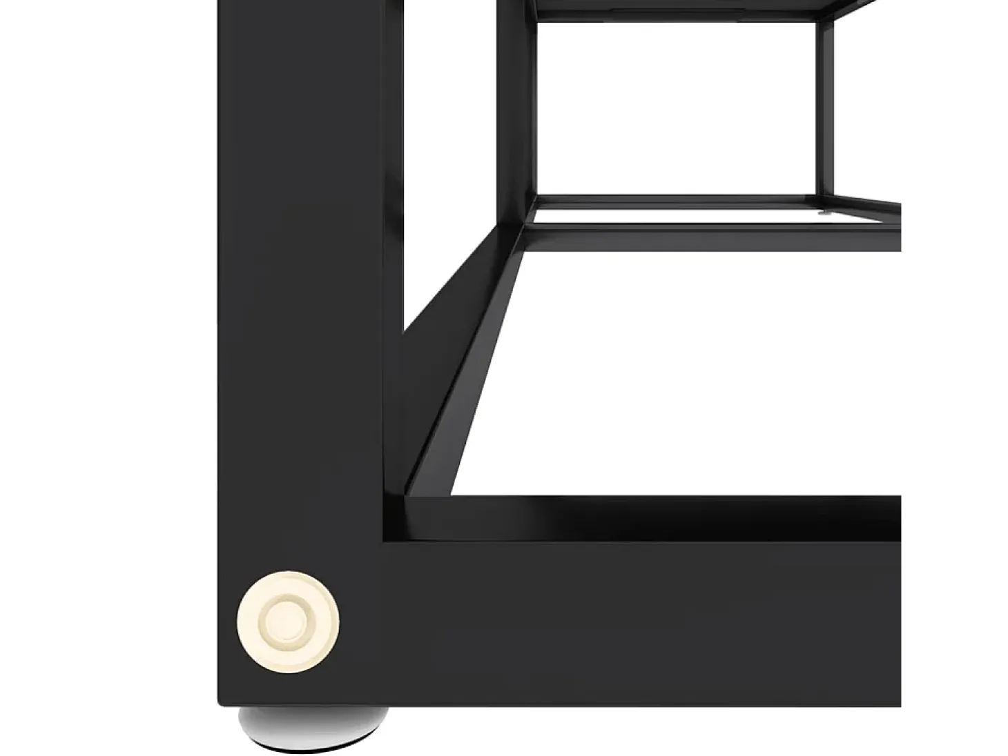 Mueble para TV vidrio templado negro 140x40x40,5 cm