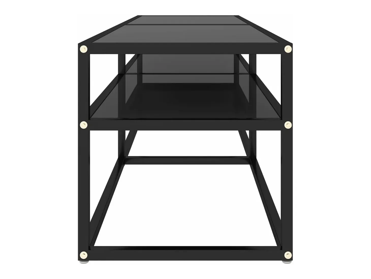 Mueble para TV vidrio templado negro 140x40x40,5 cm
