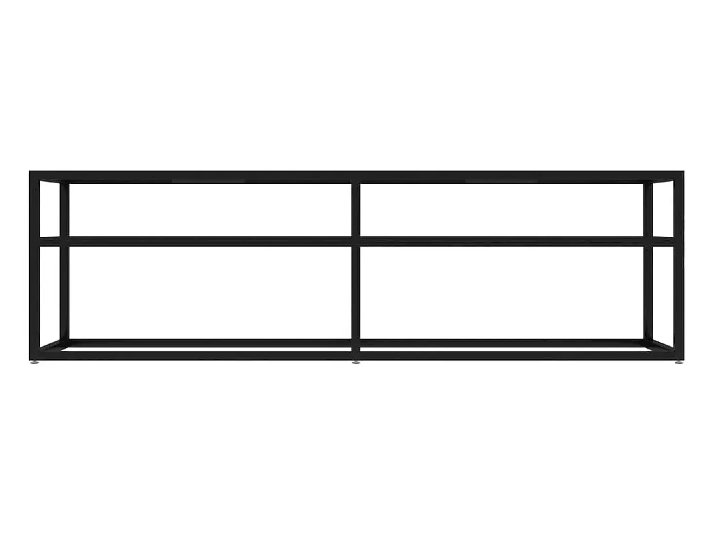 Mueble para TV vidrio templado negro 140x40x40,5 cm