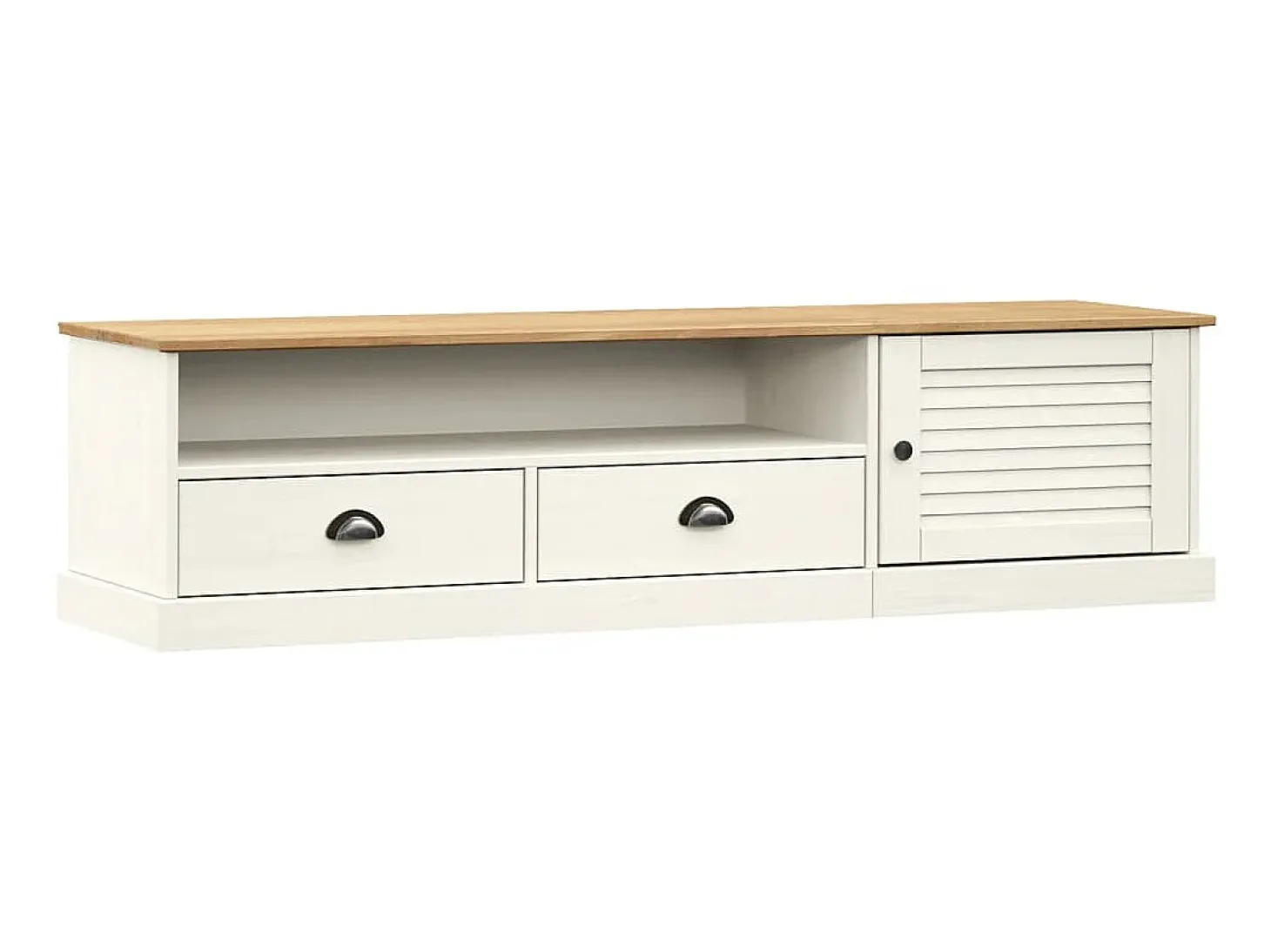 Mueble para TV VIGO madera maciza de pino blanco 156x40x40 cm ES59936