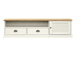 Mueble para TV VIGO madera maciza de pino blanco 156x40x40 cm ES59936