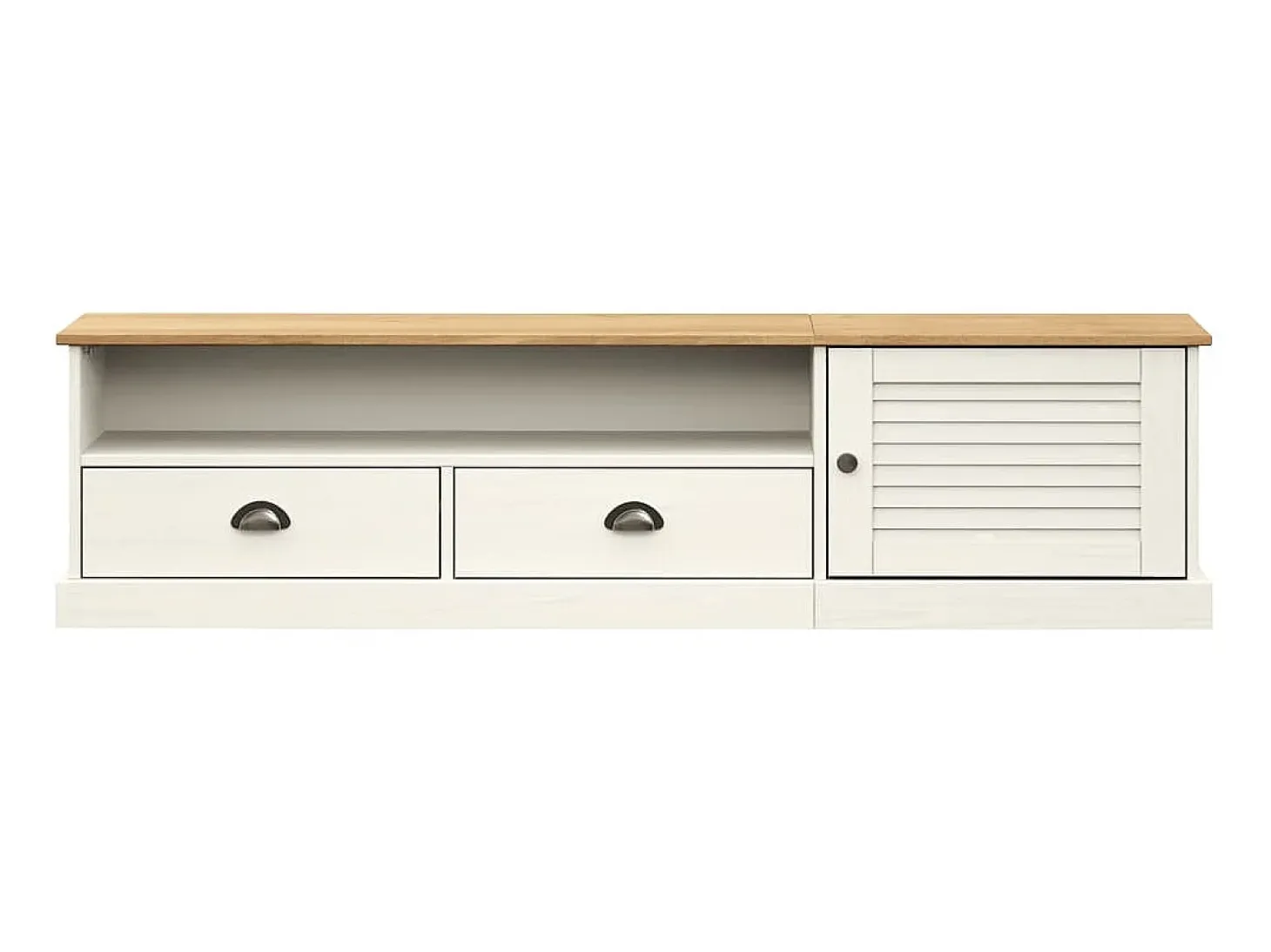 Mueble para TV VIGO madera maciza de pino blanco 156x40x40 cm ES59936