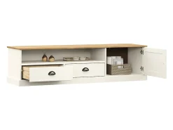 Mueble para TV VIGO madera maciza de pino blanco 156x40x40 cm